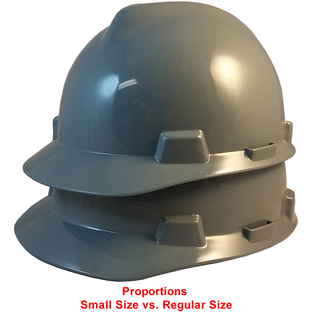 MSA Cap Style Small Hard Hats with Fas-Trac Suspensions Gray