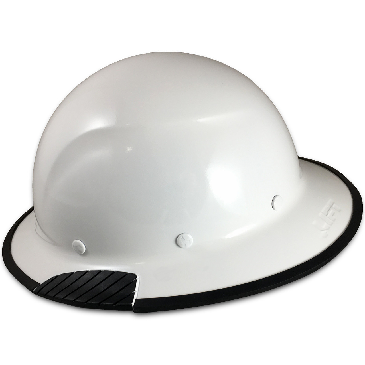Actual Carbon Fiber Hard Hat Full Brim White