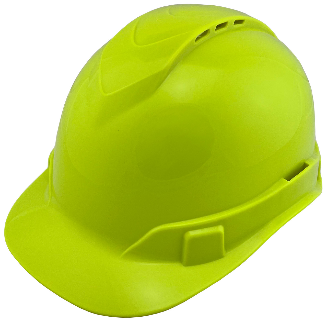 Cap Style Pyramex Ridgeline Vented Hard Hat Hi Viz Lime
