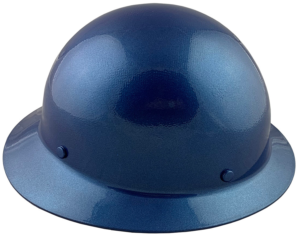 MSA Skullgard Full Brim Hard Hat with STAZ ON Suspension Metallic Blue