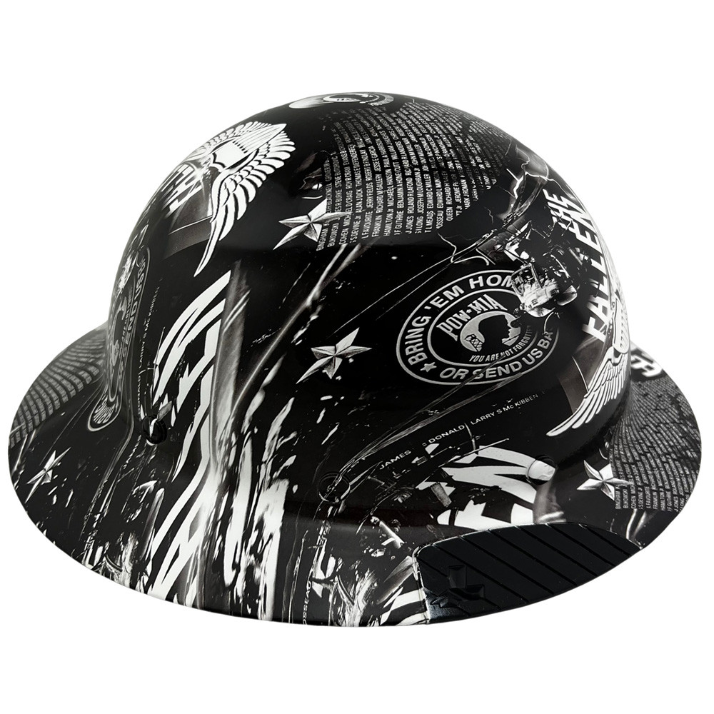 Composite Material Hard Hat - Full Brim Hydro Dipped - Honor The Fallen ...