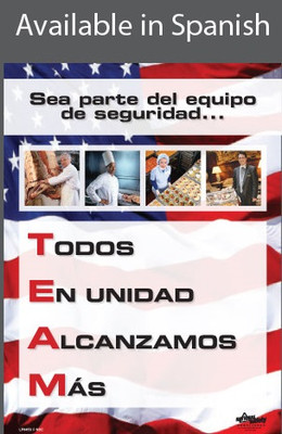Restaurant TEAM Safety Poster in SPANISH  pic 1