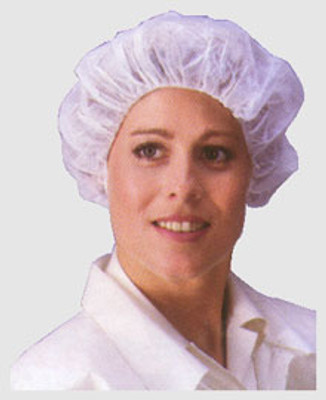 Polypropylene Bouffant Cap 18 inch White caps  pic 1