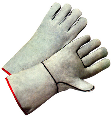 Welding Gloves w/ Gray Leather Pair Pic 1