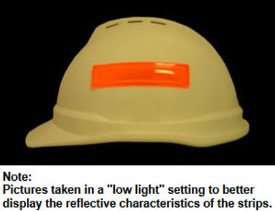 Reflective Strips for Hard Hats ~ ORANGE