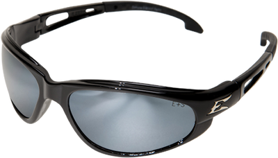 Wolverine (Dakura) Safety Glasses ~ Black Frame with Silver Mirror Lens