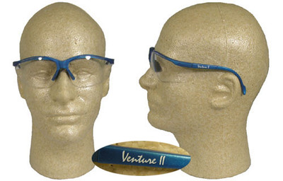 Pyramex Venture II Safety Glasses Blue Frame w/ Clear Lens