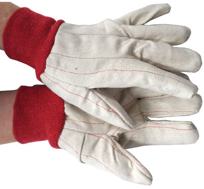 Cotton Red Line Gloves w/ Red Wrist Pic 1
