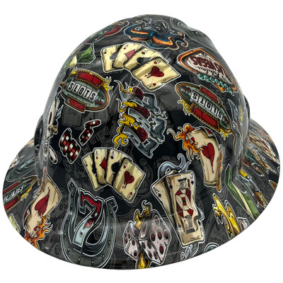 Vegas Baby Hydro Dipped Hard Hats Full Brim - Oblique Left