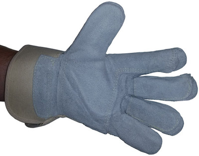 Heavy Duty Double Palm Leather Glove w/ Kevlar Stitching pic 2