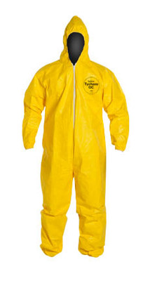 Tyvek QC Coveralls, Serged Seams, with Hood, Elastic Wrists and Ankles (12 per case) ~ Size 2X