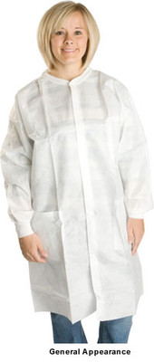 Polypropylene Lab Coats 1.25 oz No Pockets  pic 1