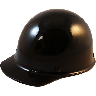 Skullgard Cap Style With Ratchet Suspension Black ~ Oblique View