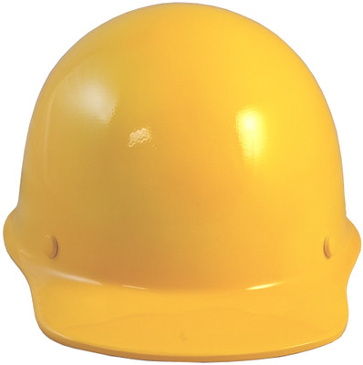 MSA Skullgard Cap Style With STAZ ON Suspension Yellow - Front View