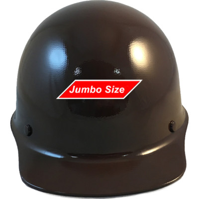 MSA Skullgard (LARGE SHELL) Cap Style Hard Hats with STAZ ON Suspension - Brown - Front View