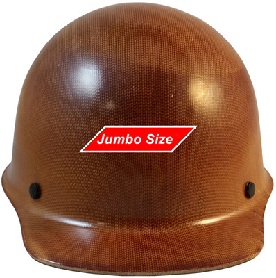 MSA Skullgard (LARGE SHELL) Cap Style Hard Hats with STAZ ON Suspension - Natural Tan - Front View