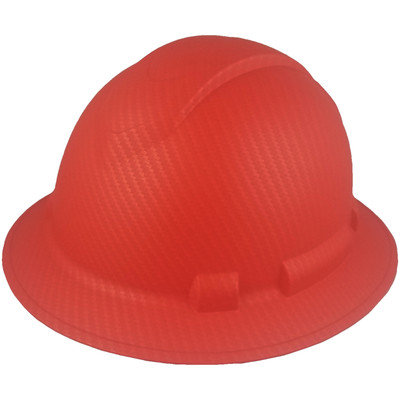 Pyramex Ridgeline Full Brim Style Hard Hat with Red Graphite Pattern