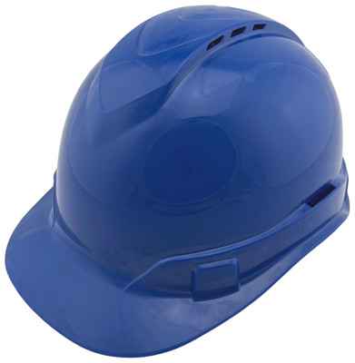 Pyramex Ridgeline VENTED Cap Style Hard Hats Blue - Oblique Left