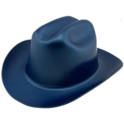 Outlaw Cowboy Hardhat with Ratchet Suspension Metallic Blue
Left Side Oblique View