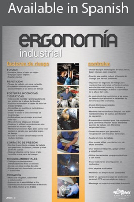 Industrial Ergonomics Safety Poster in SPANISH  pic 1