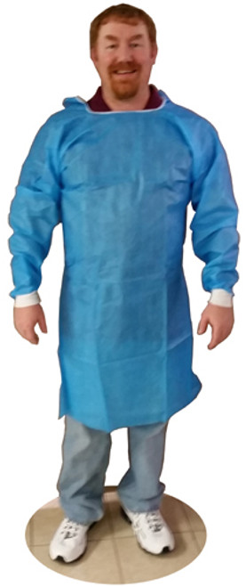 Sunsoft BLUE Isolation Gown w/ Elastic Wrists, Ties   pic 1