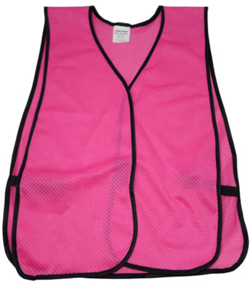 Hot Pink Soft Mesh Plain Safety Vest pic 2