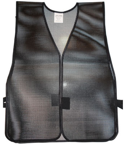 PVC Coated Plain Safety Vest Black pic 2