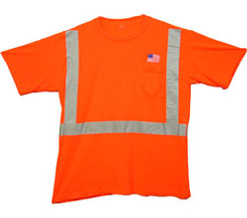 Class Two Level 2 ORANGE Safety SHIRTS with Silver Stripes Pic 3