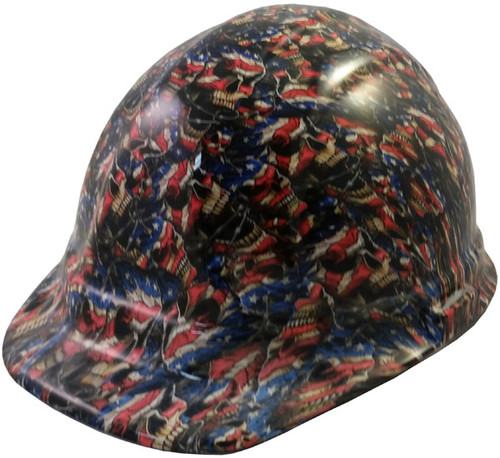 Patriot Skulls Hydro Dipped Hard Hats Cap Style Design