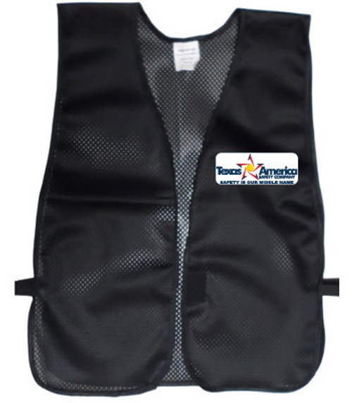 Black Safety Vests Multi Color Imprinting