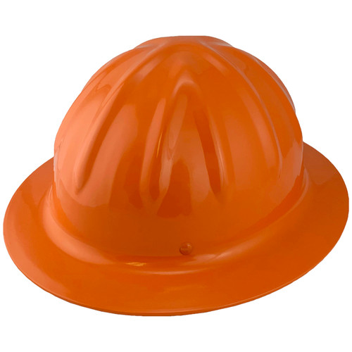 Skullbucket Aluminum Full Brim Hardhats ~ Orange ~ Oblique