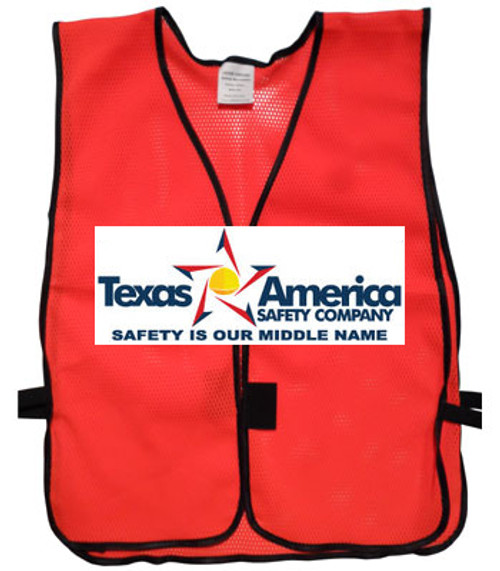 Add A Graphics Logo to Your Red Safety Vests (MULTI COLOR)