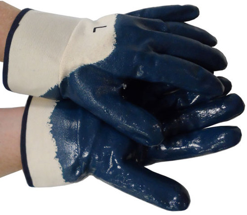 Nitrile Palm Coated w/ Safety Cuff Gloves Pic 1 Nitrile Palm Coated w/ Safety Cuff Gloves Pic 1