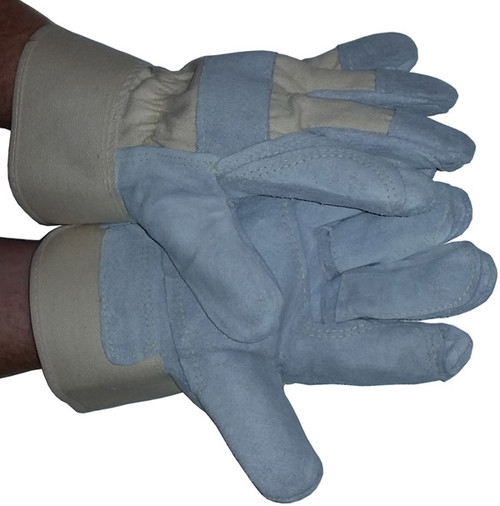 Heavy Duty Double Palm Leather Glove w/ Kevlar Stitching Pic 1