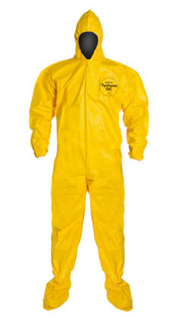 Tyvek QC Coveralls, Sewn and Bound Seams with Hood, Boots and Elastic Wrists (12 per case) ~ Size Large