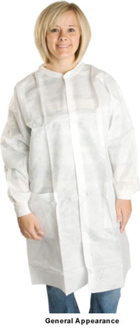 Polypropylene Lab Coats 1.25 oz No Pockets  pic 1