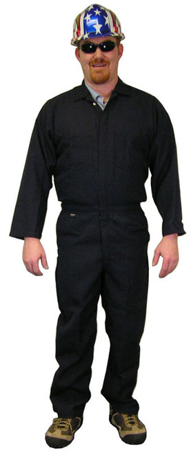 Indura Cotton Navy Blue Flame Resistant Coveralls  pic 1