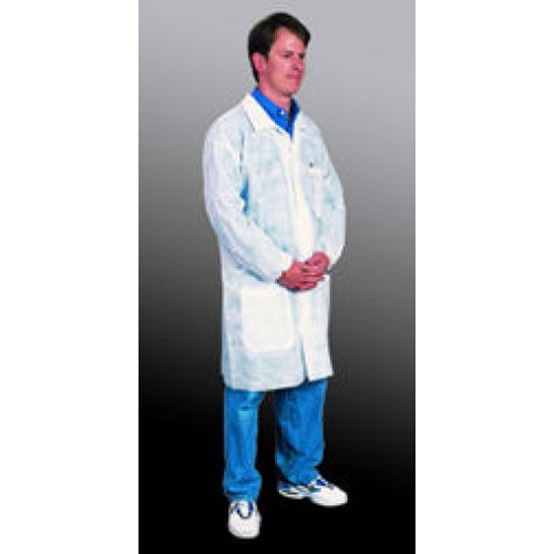 Polypropylene Lab Coats 3 Pocket and Elastic Wrists   pic 1