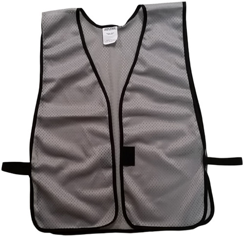 Light Gray Soft Mesh Plain Safety Vest