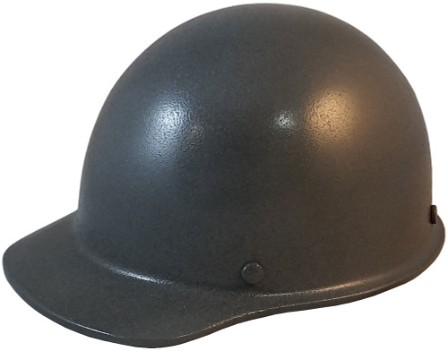 MSA Skullgard (SMALL SIZE) Cap Style Hard Hats with Ratchet Suspension - Textured GUNMETAL - Oblique View