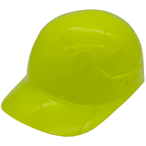 Pyramex Ridgeline Plastic Bump Cap - HiViz Lime Color (HP40031) Oblique Left Pyramex Ridgeline Plastic Bump Cap - HiViz Lime Color (HP40031) Oblique Left