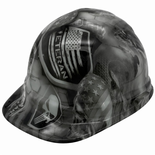 Veterans GLOW IN THE DARK Cap Style Hard Hat Oblique Left