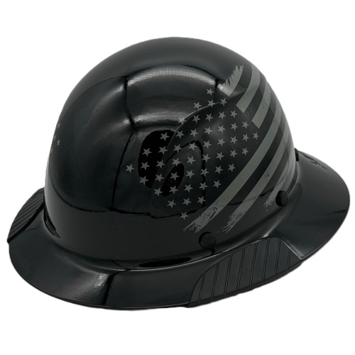 DAX Fiberglass Composite Hard Hat  Full Brim Patriot Gloss - Oblique Left