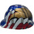 MSA V-Gard American Flag and 2 Eagles Hard Hats - Left