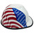MSA V-Gard with Dual American Flag on Both Sides Hard Hats - Edge Right