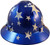 MSA FULL BRIM American Stars and Stripes Hard Hats - Back View