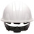 Pyramex 4 Point Cap Style Hard Hats with RATCHET Suspension White
Back View