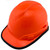 Pyramex Ridgeline Cap Style Hard Hats Hi Viz Orange with edge Oblique Left