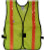 Lime Soft Mesh Safety Vests with 1.5 Inch Orange Stripes Pic 3