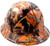 American Camo Orange Full Brim Style Hydro Hard Hats Oblique